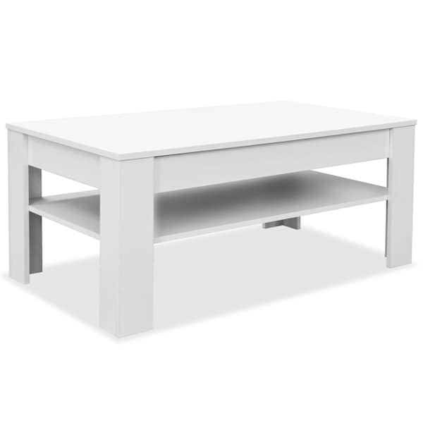 vidaXL kohvilaud, tehispuit 110 x 65 x 48 cm, valge