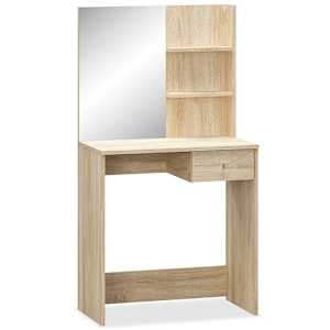vidaXL tualettlaud, tehispuit, 75 x 40 x 141, tamm