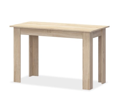 vidaXL Mesa de comedor y bancos 3 piezas madera ingenier&iacute;a roble