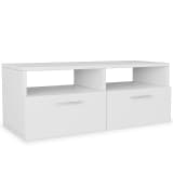 vidaXL Meuble TV Aggloméré 95 x 35 x 36 cm Blanc