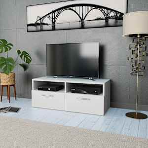 TV omarica inženirski les 95x35x36 cm bela