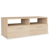 vidaXL TV Cabinet Chipboard 95x35x36 cm Oak
