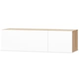 vidaXL TV-skab spånplade 120 x 40 x 34 cm højglans hvid og eg