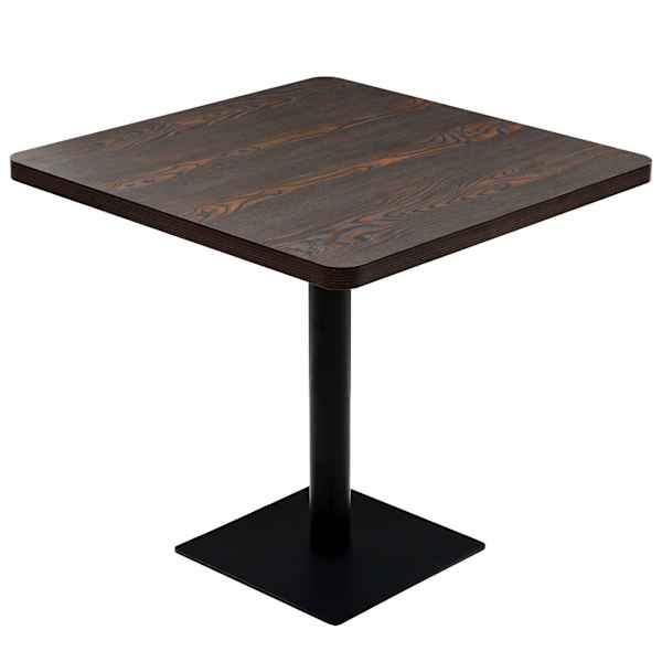 vidaXL kandiline bistroolaud MDF ja teras 80 x 80 x 75 cm, hallikaspruun