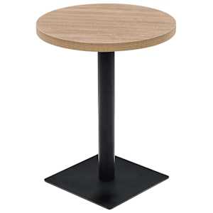 vidaXL &uuml;mmargune bistroolaud MDF ja teras 60 x 75 cm, tammev&auml;rvi
