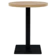 VidaXL Table Bistrot Café Ronde 60 Cm MDF Marron Clair – Style Rétro Intérieur Salle à Manger Bar