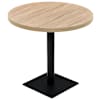 vidaXL &uuml;mmargune bistroolaud MDF ja teras 80 x 75 cm, tammev&auml;rvi