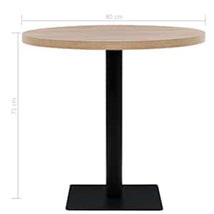 Bistro stůl MDF a ocel kulatý 80 x 75 cm - obrázek 6
