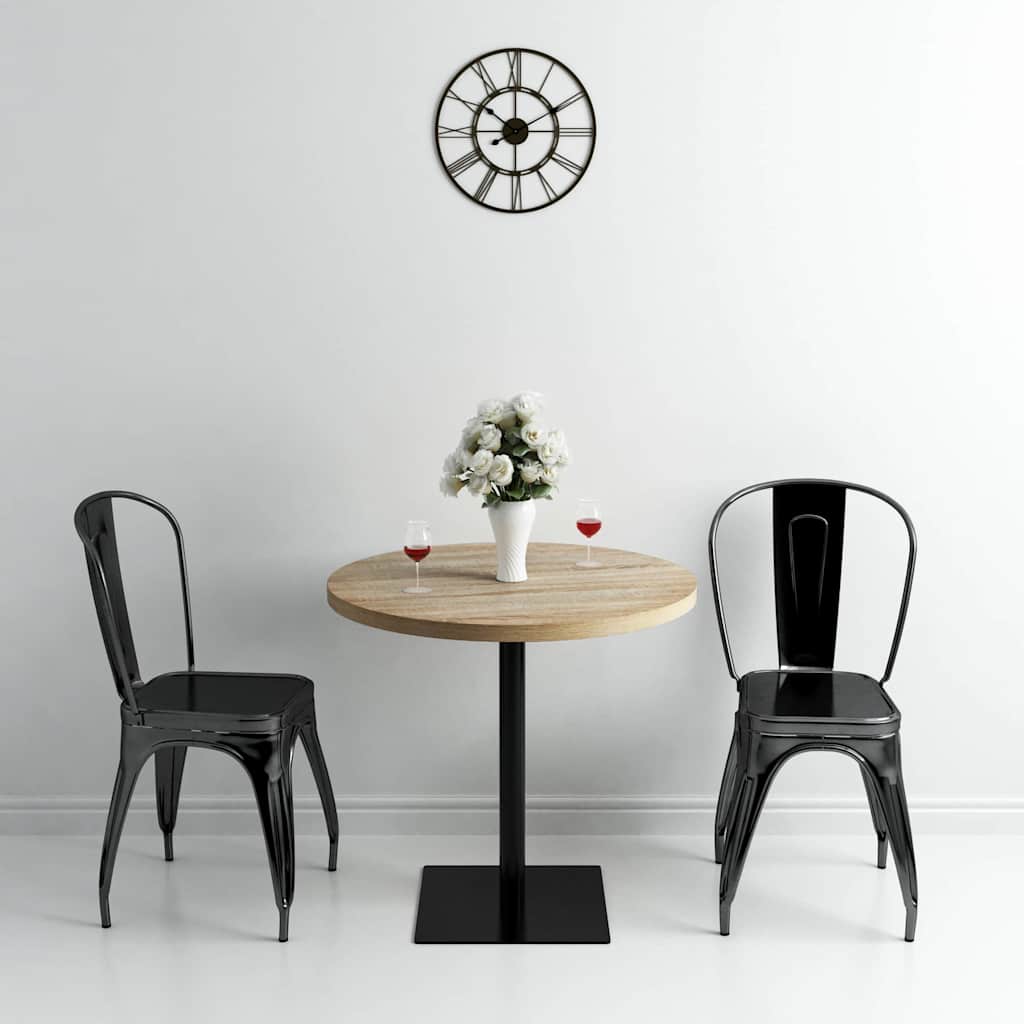 vidaXL Bistrobord MDF och st&aring;l rund 80x75 cm ekf&auml;rgad