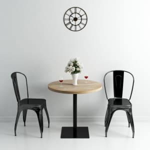 Bistro stůl MDF a ocel kulatý 80 x 75 cm - obrázek 1
