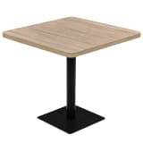 vidaXL Bistro staliukas, MDF ir plienas, kvadr., 80x80x75cm, ąžuol.sp.