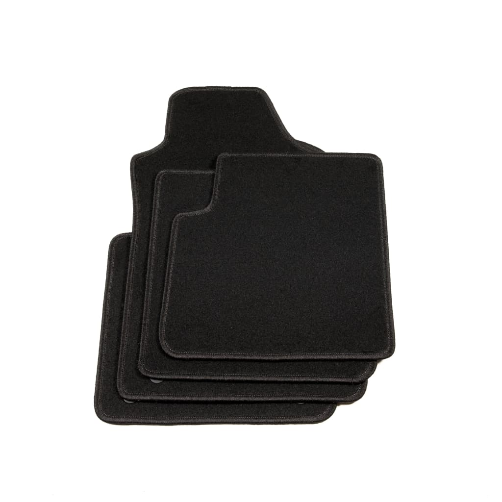 vidaXL Juego de alfombrillas para coche 4 piezas para Fiat 500 C Twinair