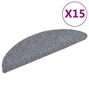 Schodové rohože samolepicí 15 ks 56 x 17 x 3 cm světle šedé půlkulaté - obrázek 2