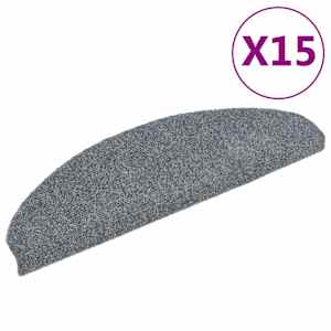 Schodové rohože samolepicí 15 ks 65 x 21 x 4 cm světle šedé, půlkulaté, velké - obrázek 2