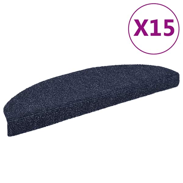 vidaXL isekleepuvad trepimatid, 15 tk, 65 x 21 x 4 cm, sinised, poolringikujulised, suured