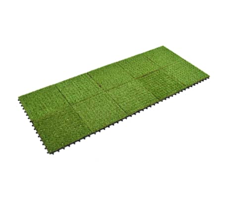 vidaXL Artificial Grass Tiles 10 pcs 30x30 cm Green