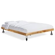 vidaXL Bed met matras 140x200 cm ruw