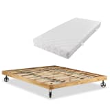vidaXL Bett mit Matratze Mangoholz 180 x 200 cm