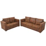 vidaXL Ensemble de canapés 2 pcs Cuir daim artificiel