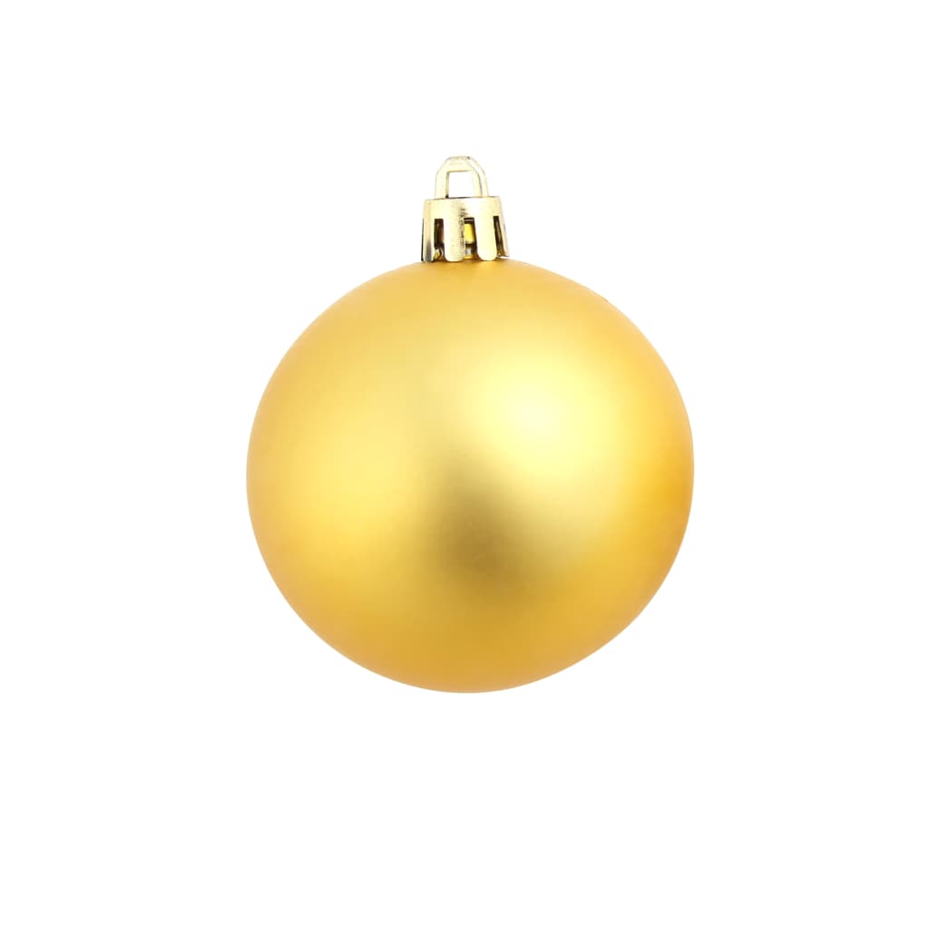 100 darabos aranyszínű karácsonyi gömb készlet 3/4/6 cm 