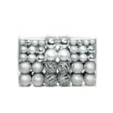 vidaXL Set Palline di Natale 100 pz 6 cm Argento