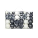 vidaXL Lote de bolas de Navidad 100 unidades 6 cm blanco/gris