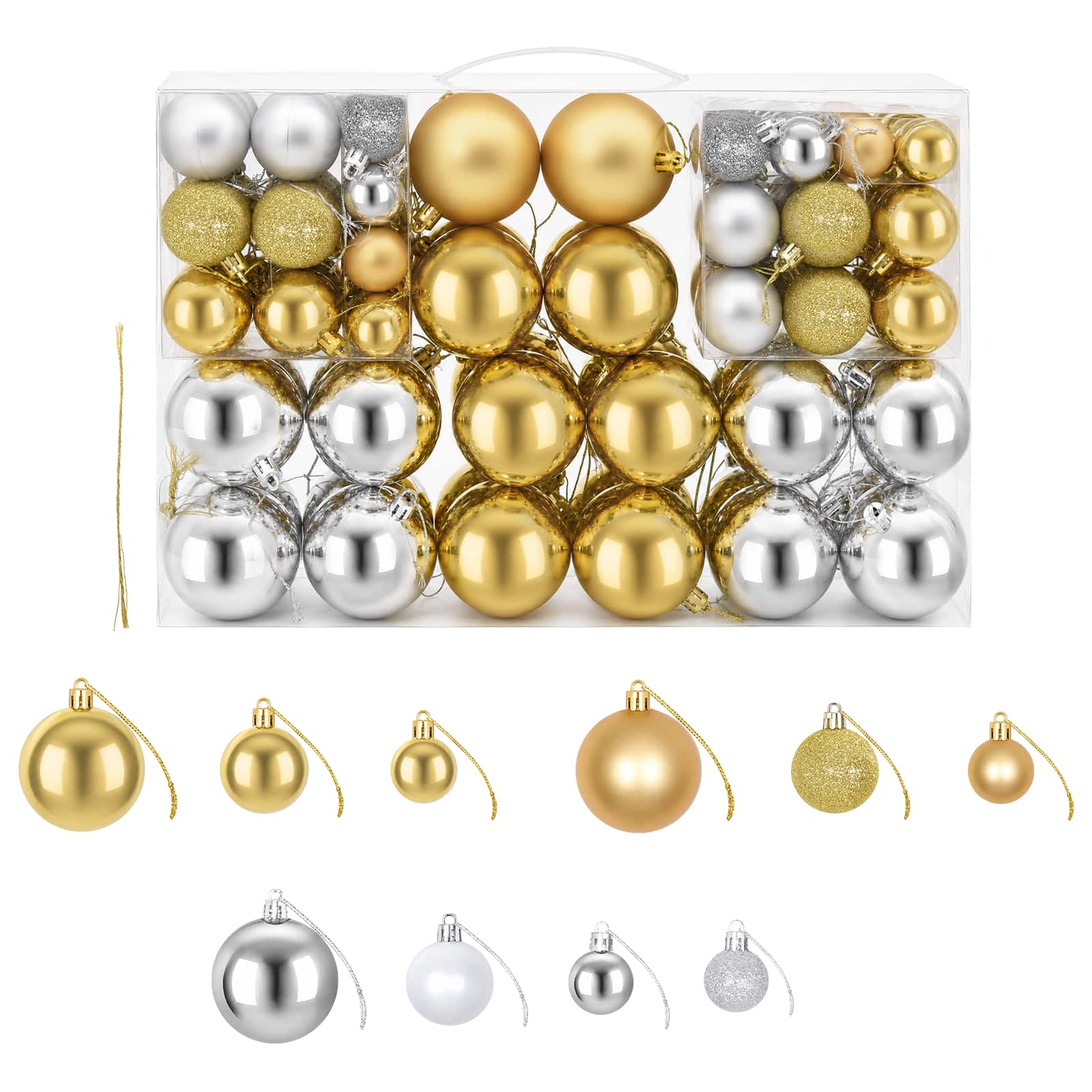 VidaXL Weihnachtskugeln 100 Stk. Silbern/Golden