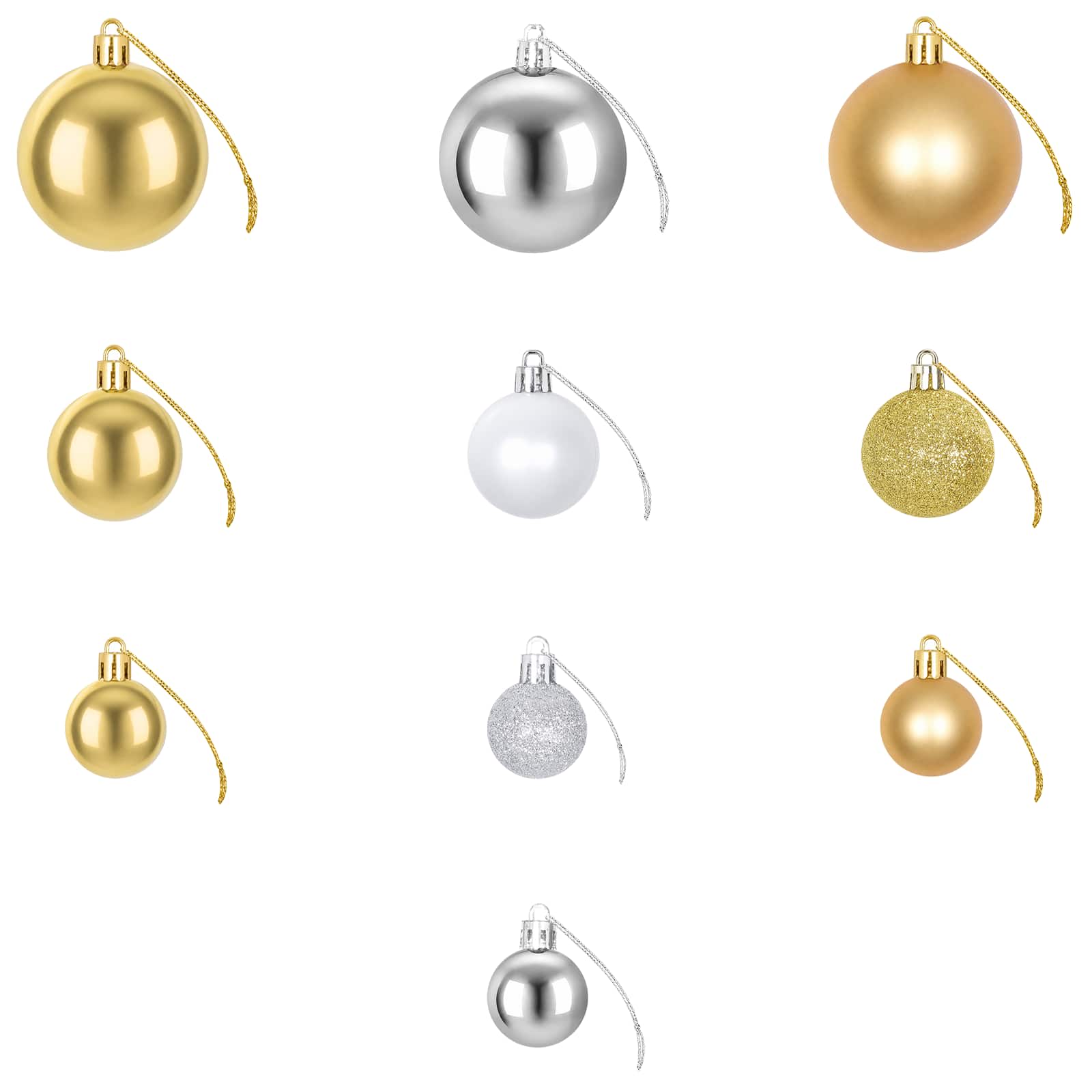 vidaXL Kerstballen 100 st zilverkleurig/goudkleurig, foto 4