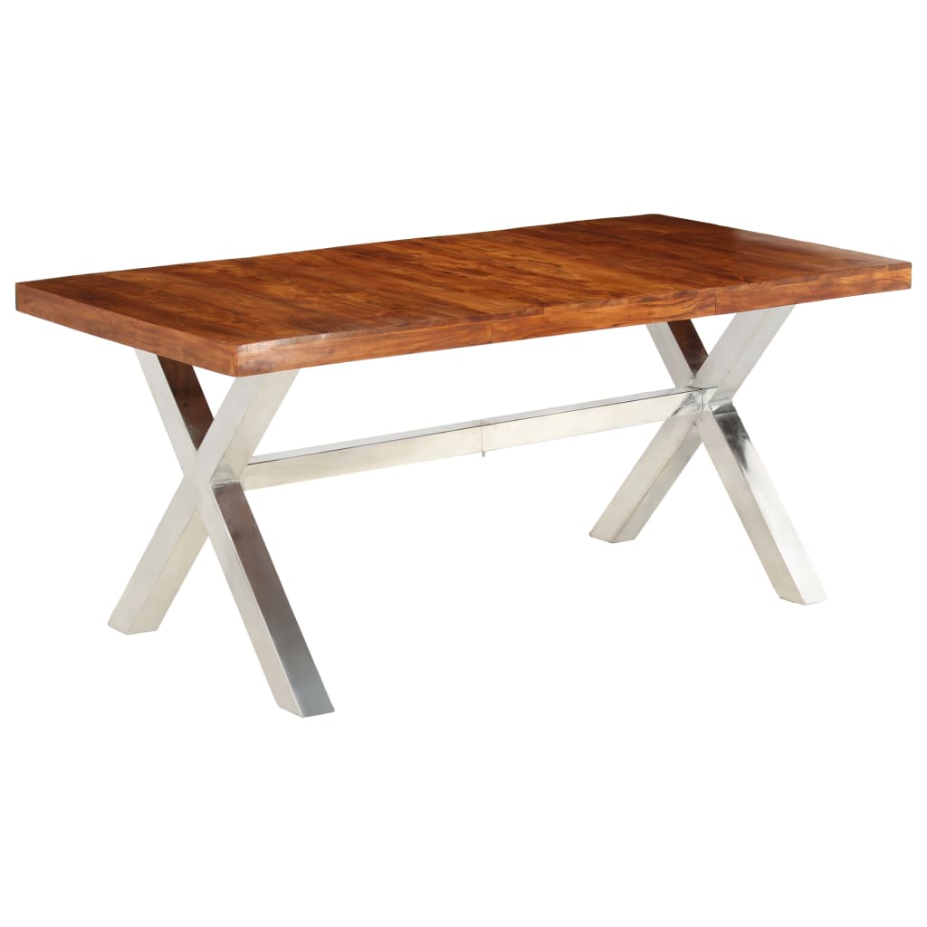 Jídelní stůl masivní dřevo s sheeshamovým povrchem 180x90x76 cm