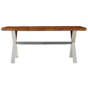 vidaXL St&oacute;ł do jadalni z litego drewna, 180x90x76 cm