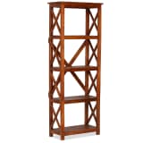 vidaXL Βιβλιοθήκη 60x30x160 εκ. Μασίφ Ξύλο Ακακίας/Φινίρισμα Sheesham