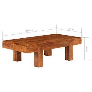 Konferenční stolek akácie s medovým povrchem 100 x 50 x 30 cm - obrázek 11
