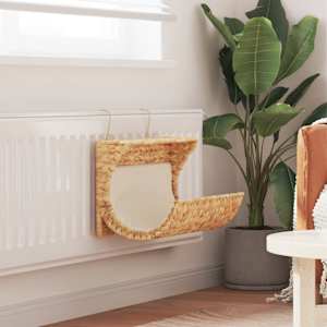 Mačja postelja z blazino vodna hijacinta 37x20x20 cm