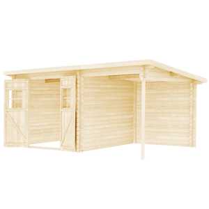 vidaXL Tuinhuis 5,3x3 m 28 mm massief hout