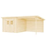 vidaXL Tuinhuis 28 mm 6,3x3 m massief hout