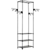 vidaXL riidenagi, teras ja mittekootud kangas 55 x 28,5 x 175 cm, must