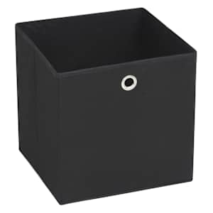 Úložné boxy 4 ks netkaná textilie 32 x 32 x 32 cm černé - obrázek 2