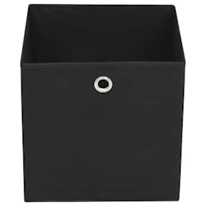 Úložné boxy 4 ks netkaná textilie 32 x 32 x 32 cm černé - obrázek 3