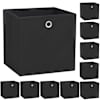 vidaXL mittekootud kangast hoiukastid 10 tk 32 x 32 x 32 cm, must