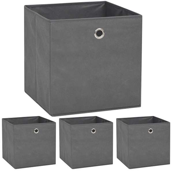 vidaXL mittekootud kangast hoiukastid 4 tk 32 x 32 x 32 cm hall