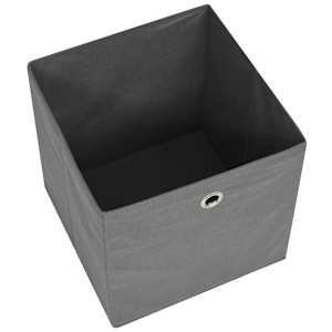 Úložné boxy 4 ks netkaná textilie 32 x 32 x 32 cm šedé - obrázek 4