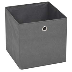 Úložné boxy 4 ks netkaná textilie 32 x 32 x 32 cm šedé - obrázek 5