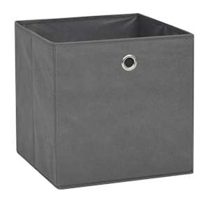Úložné boxy 10 ks netkaná textilie 32 x 32 x 32 cm šedé - obrázek 2