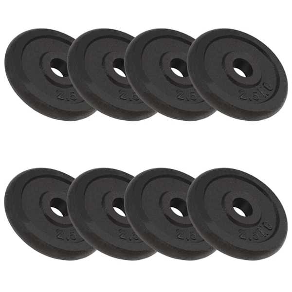 vidaXL kangi kettad, 8 tk, 8x2,5 kg, malm
