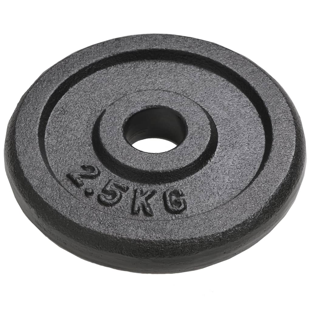 vidaXL Závažia na činky 8 ks, 8x2,5 kg, liatina