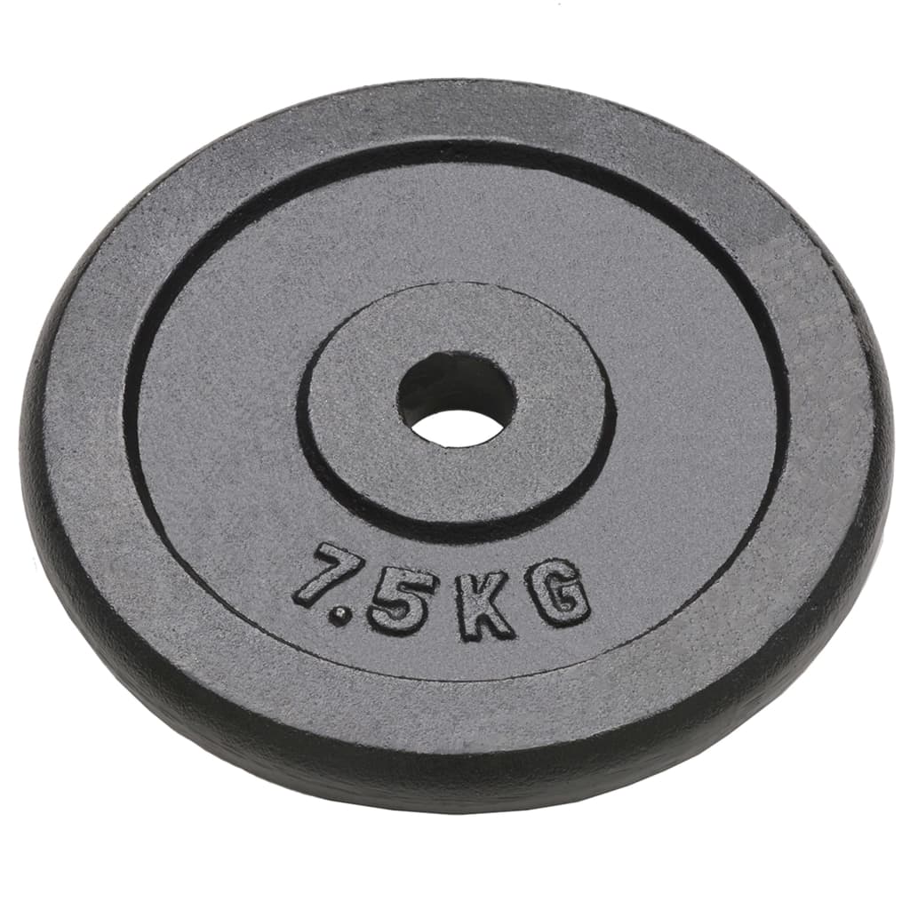 vidaXL Závažia na činky 4 ks, 4x7,5 kg, liatina