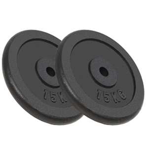 vidaXL kangi kettad, 2 tk, 2x15 kg, malm
