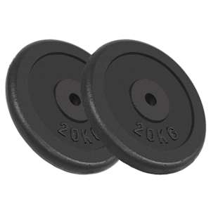Kotouče na činky 2 ks 2x 20 kg litina - obrázek 1