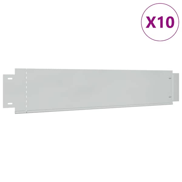 vidaXL murupiire 10 tk tsingitud teras 100 x 20 cm