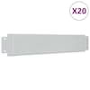 vidaXL Aia &auml;&auml;ristused 20 tk 100 x 20 cm Tsingitud teras H&otilde;bedane